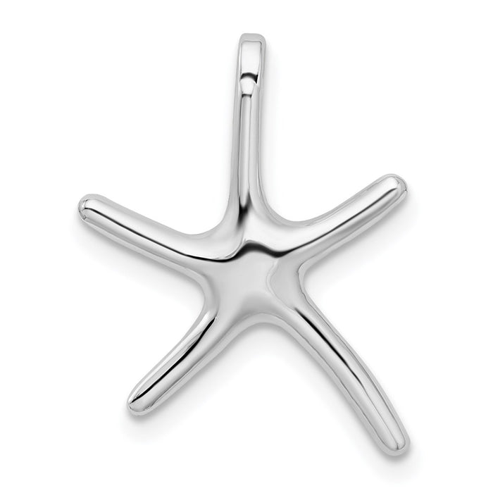 Million Charms 925 Sterling Silver Sea Life Nautical Charm Pendant, Small Dancing Starfish Hidden Bail & 2-D