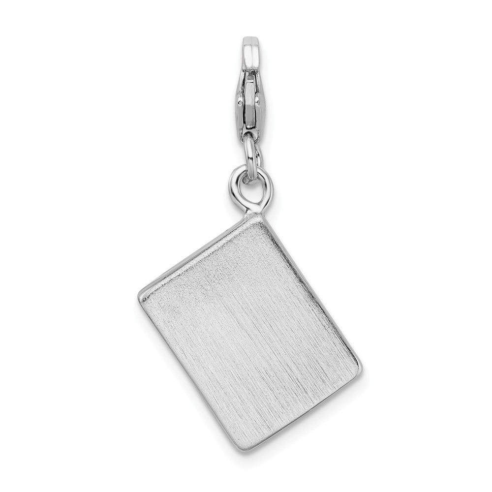 Million Charms 925 Sterling Silver With Rhodium-Plated 3-D Enameled Dec. 25, Dec. 26 With Lobster Clasp Charm