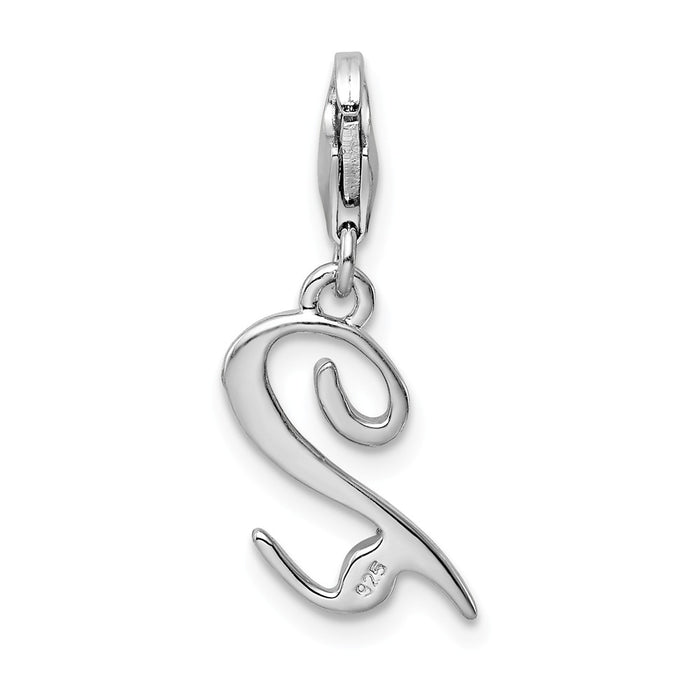 Million Charms 925 Sterling Silver Rhodium-Plated Number 2 With Lobster Clasp Charm