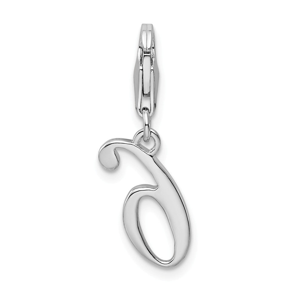 Million Charms 925 Sterling Silver Rhodium-Plated Number 6 With Lobster Clasp Charm