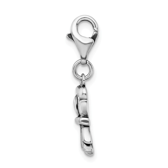 Million Charms 925 Sterling Silver Antiqued Love Birds On Tree Limb With Lobster Clasp Charm