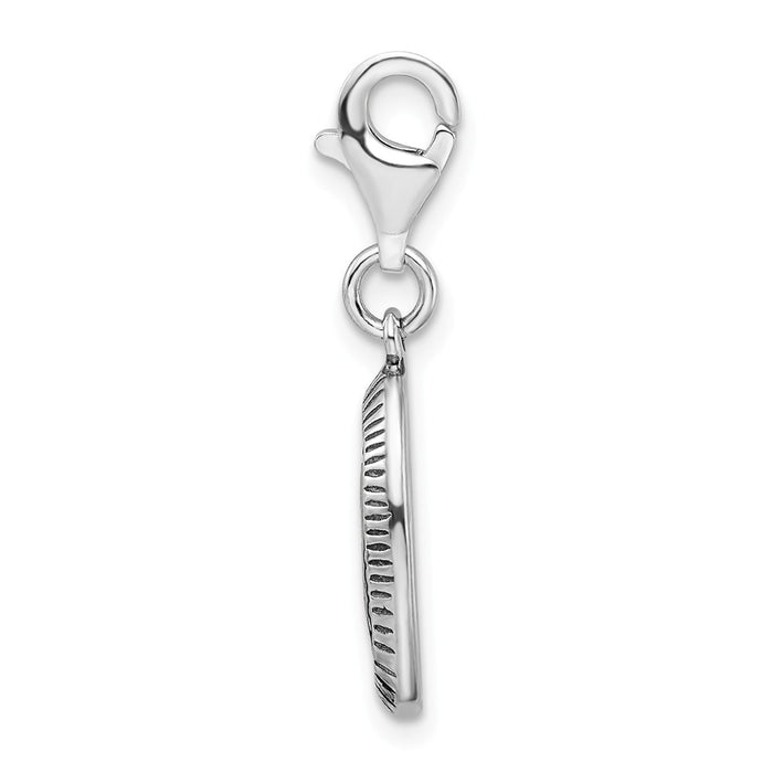 Million Charms 925 Sterling Silver Antiqued Believe With Lobster Clasp Charm