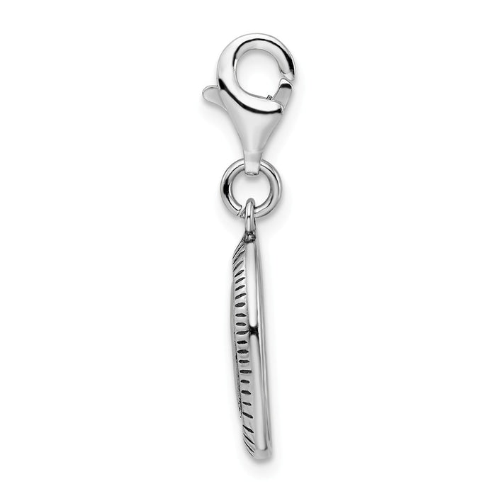 Million Charms 925 Sterling Silver Antiqued Sister With Lobster Clasp Charm