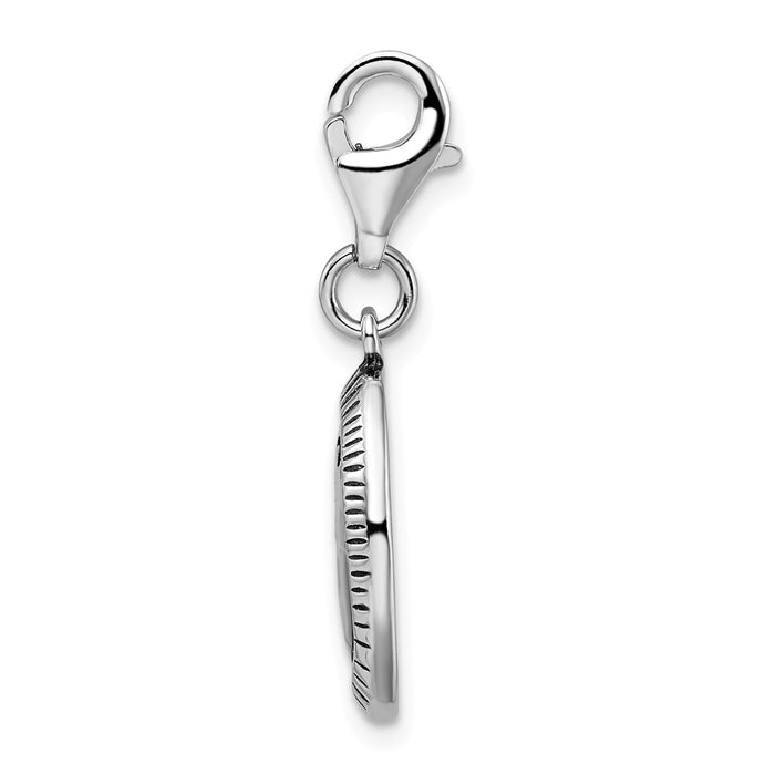 Million Charms 925 Sterling Silver Antiqued Survivor With Lobster Clasp Charm