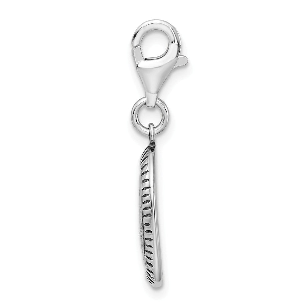 Million Charms 925 Sterling Silver Antiqued Mom With Lobster Clasp Charm
