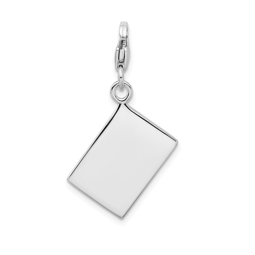 Million Charms 925 Sterling Silver Rhodium-Plated Letter With Lobster Clasp Charm