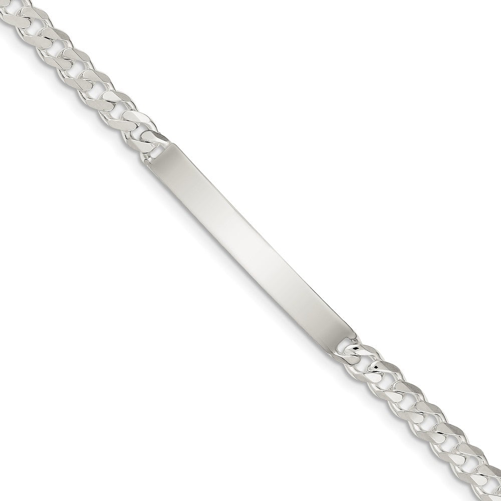 Million Charms 925 Sterling Silver Curb ID Bracelet, Chain Length: 7 inches