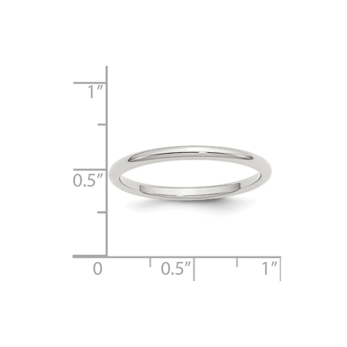 925 Sterling Silver, 2mm Comfort Fit Size 11 Wedding Band
