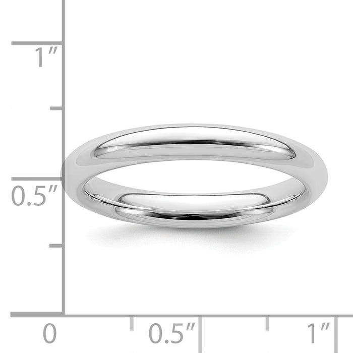 925 Sterling Silver, 3mm Comfort Fit Size 13.5 Wedding Band