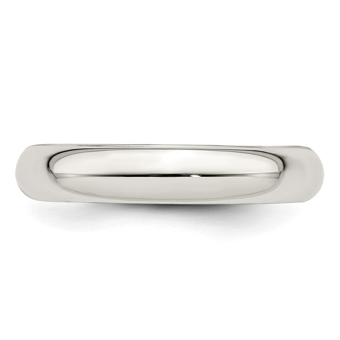 925 Sterling Silver 4mm Comfort Fit Wedding Band, Size: 5.5