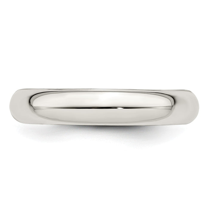 925 Sterling Silver 4mm Comfort Fit Wedding Band, Size: 10.5