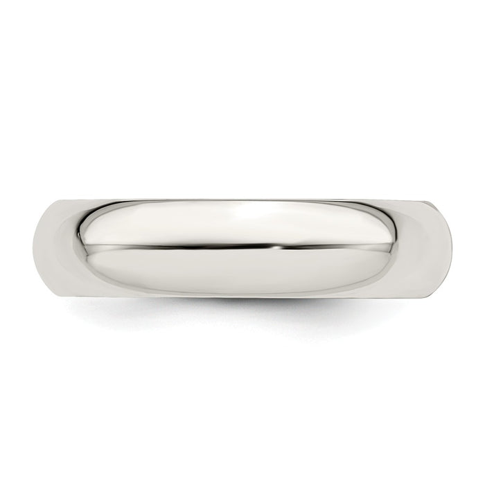 925 Sterling Silver 5mm Comfort Fit Wedding Band, Size: 4.5