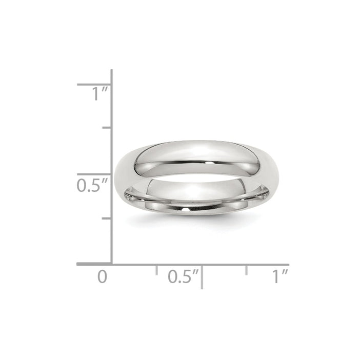 925 Sterling Silver 5mm Comfort Fit Wedding Band, Size: 6.5