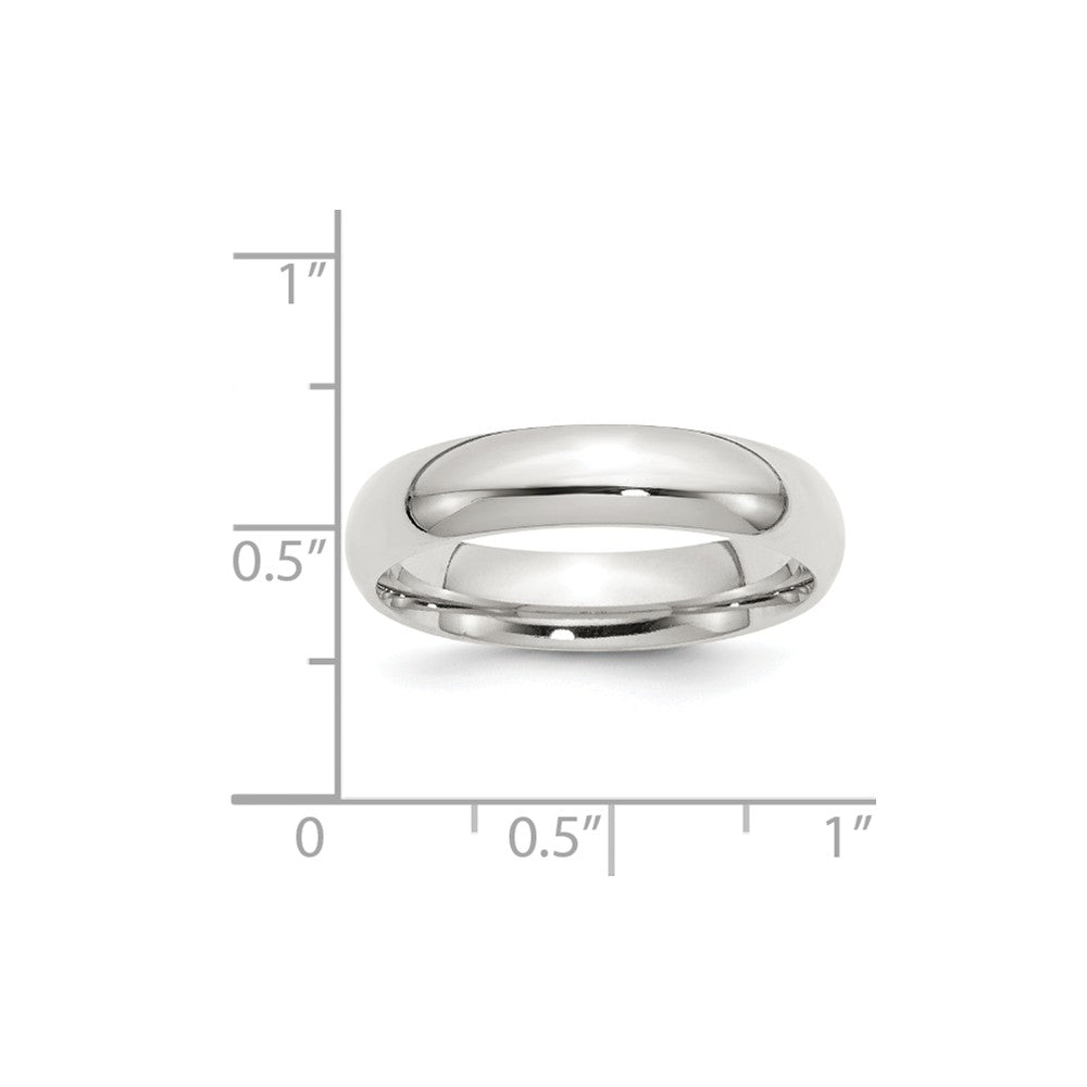 925 Sterling Silver 5mm Comfort Fit Wedding Band, Size: 11.5
