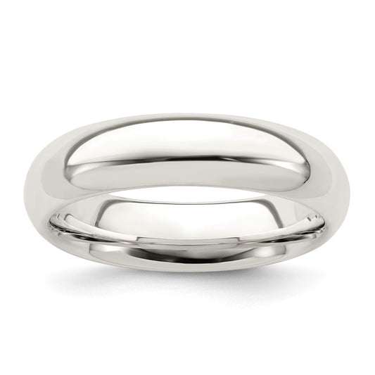 925 Sterling Silver 5mm Comfort Fit Wedding Band, Size: 9.5