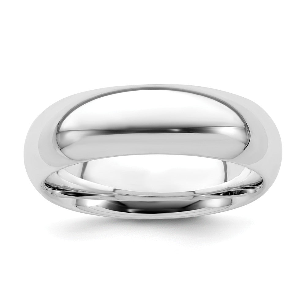 925 Sterling Silver 6mm Comfort Fit Wedding Band, Size: 5