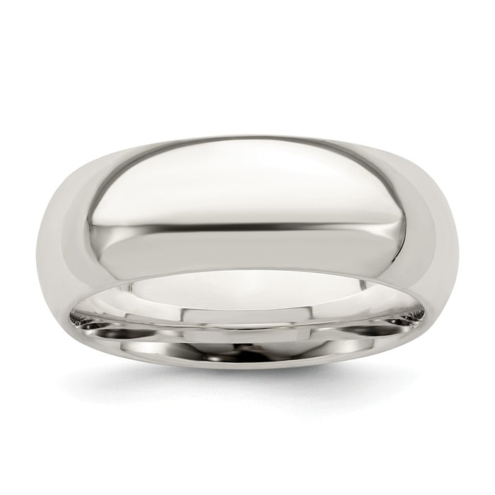925 Sterling Silver 7mm Comfort Fit Wedding Band, Size: 4.5