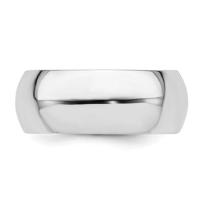 925 Sterling Silver 8mm Comfort Fit Wedding Band, Size: 7