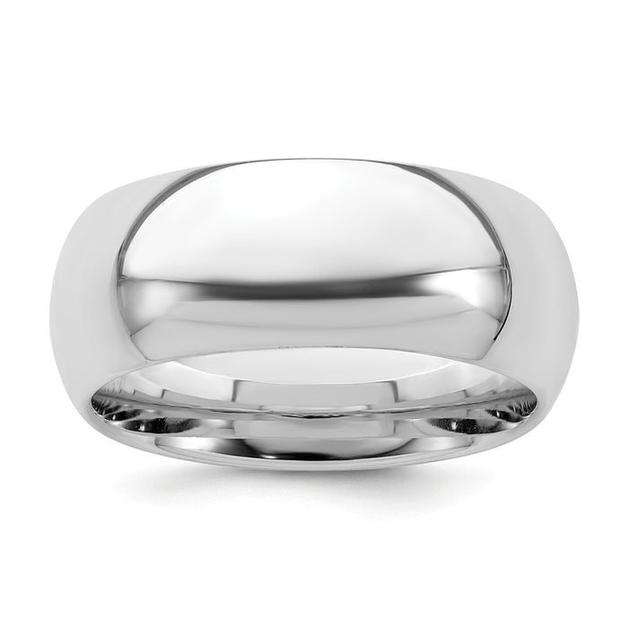 925 Sterling Silver 8mm Comfort Fit Wedding Band, Size: 9