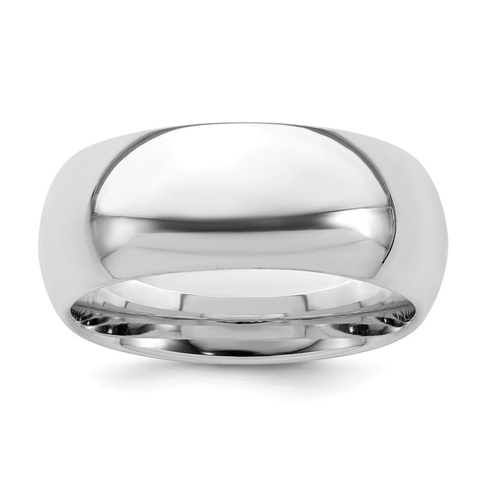 925 Sterling Silver 8mm Comfort Fit Wedding Band, Size: 5
