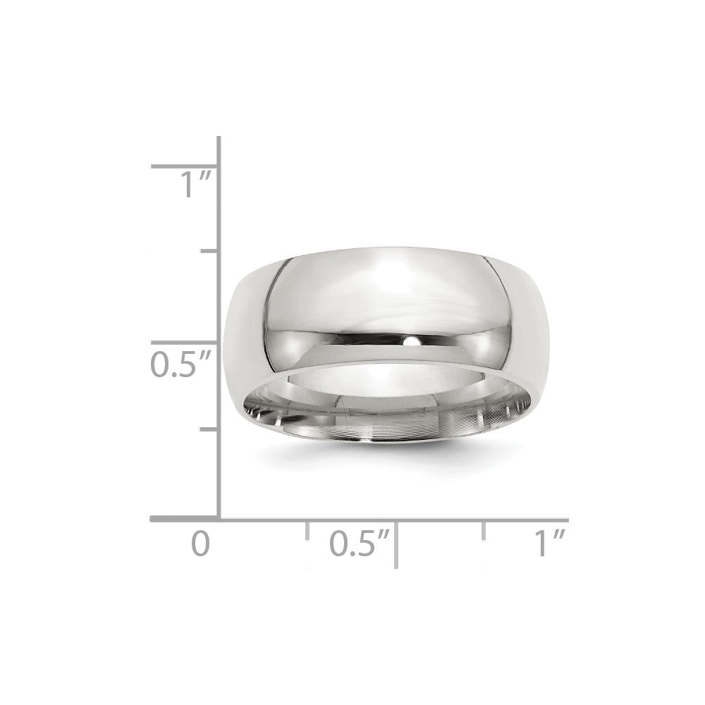 925 Sterling Silver 9mm Comfort Fit Wedding Band, Size: 7.5