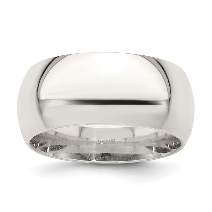 925 Sterling Silver 9mm Comfort Fit Wedding Band, Size: 12