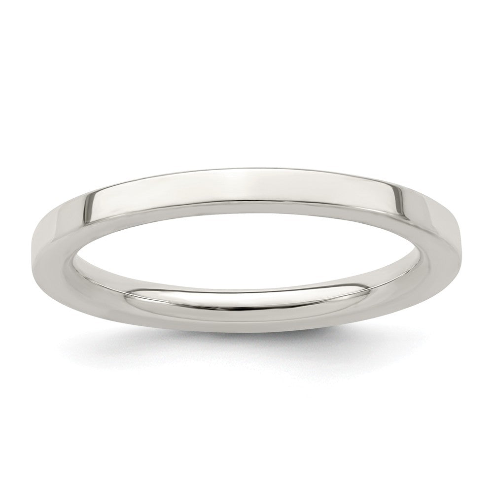 925 Sterling Silver, 2mm Comfort Fit Flat Size 11 Wedding Band