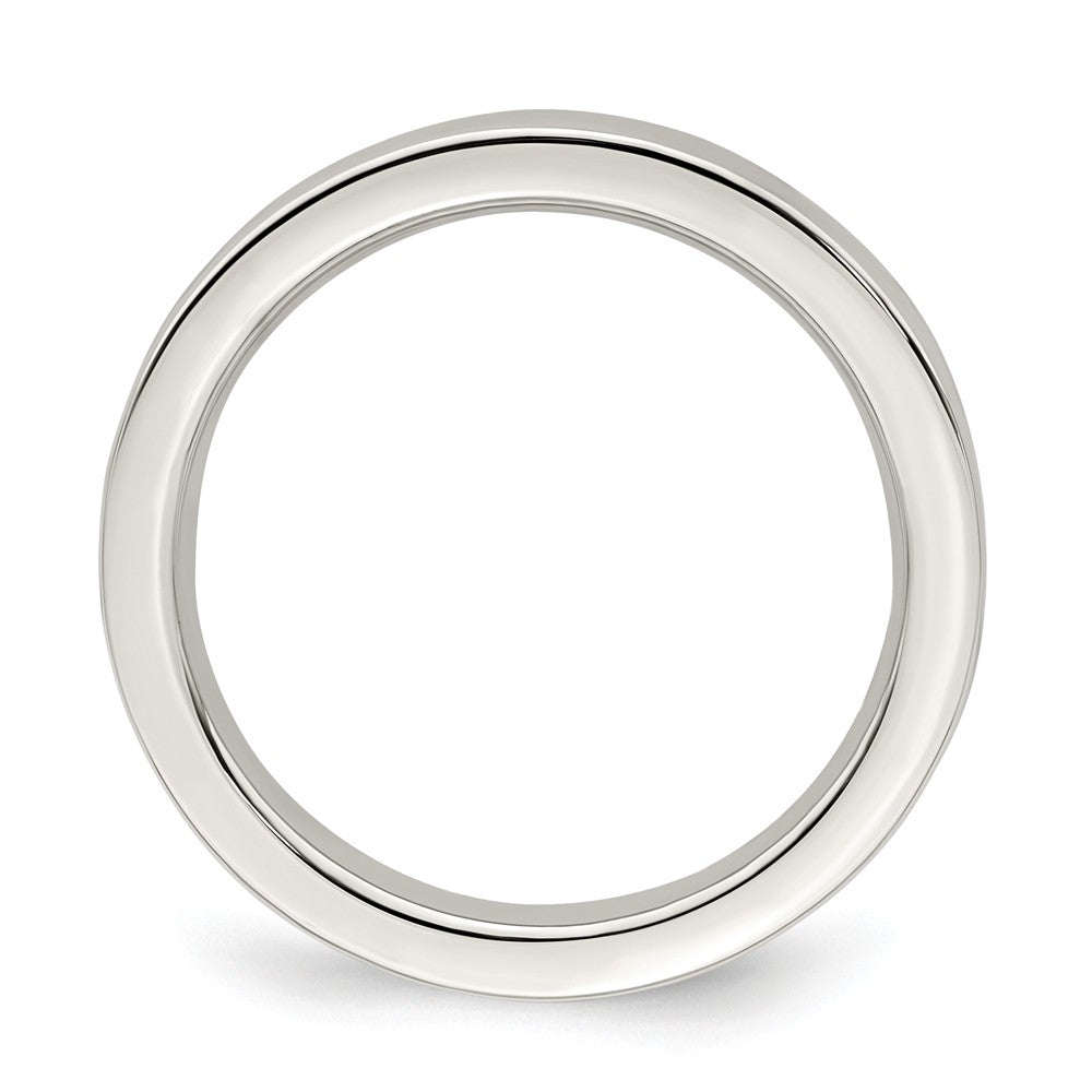 925 Sterling Silver, 3mm Comfort Fit Flat Size 12 Wedding Band