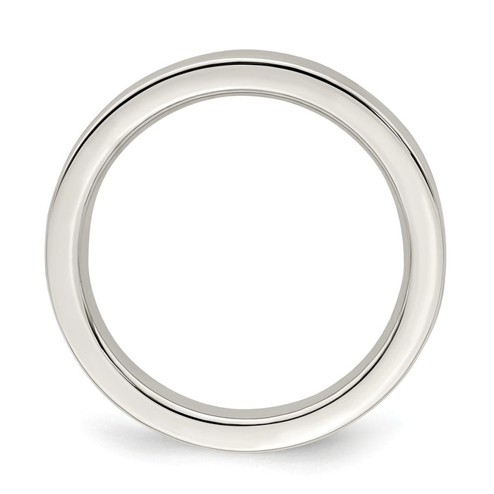 925 Sterling Silver, 3mm Comfort Fit Flat Size 10.5 Wedding Band