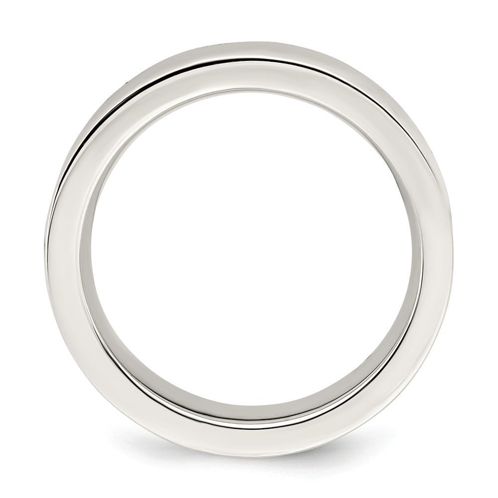 925 Sterling Silver, 5mm Comfort Fit Flat Size 10.5 Wedding Band
