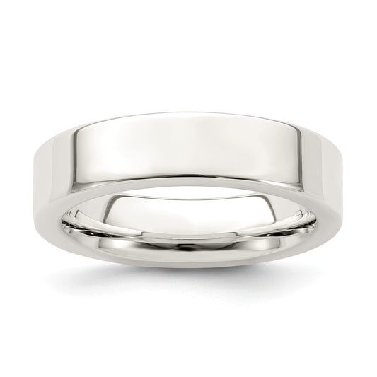 925 Sterling Silver, 5mm Comfort Fit Flat Size 11 Wedding Band