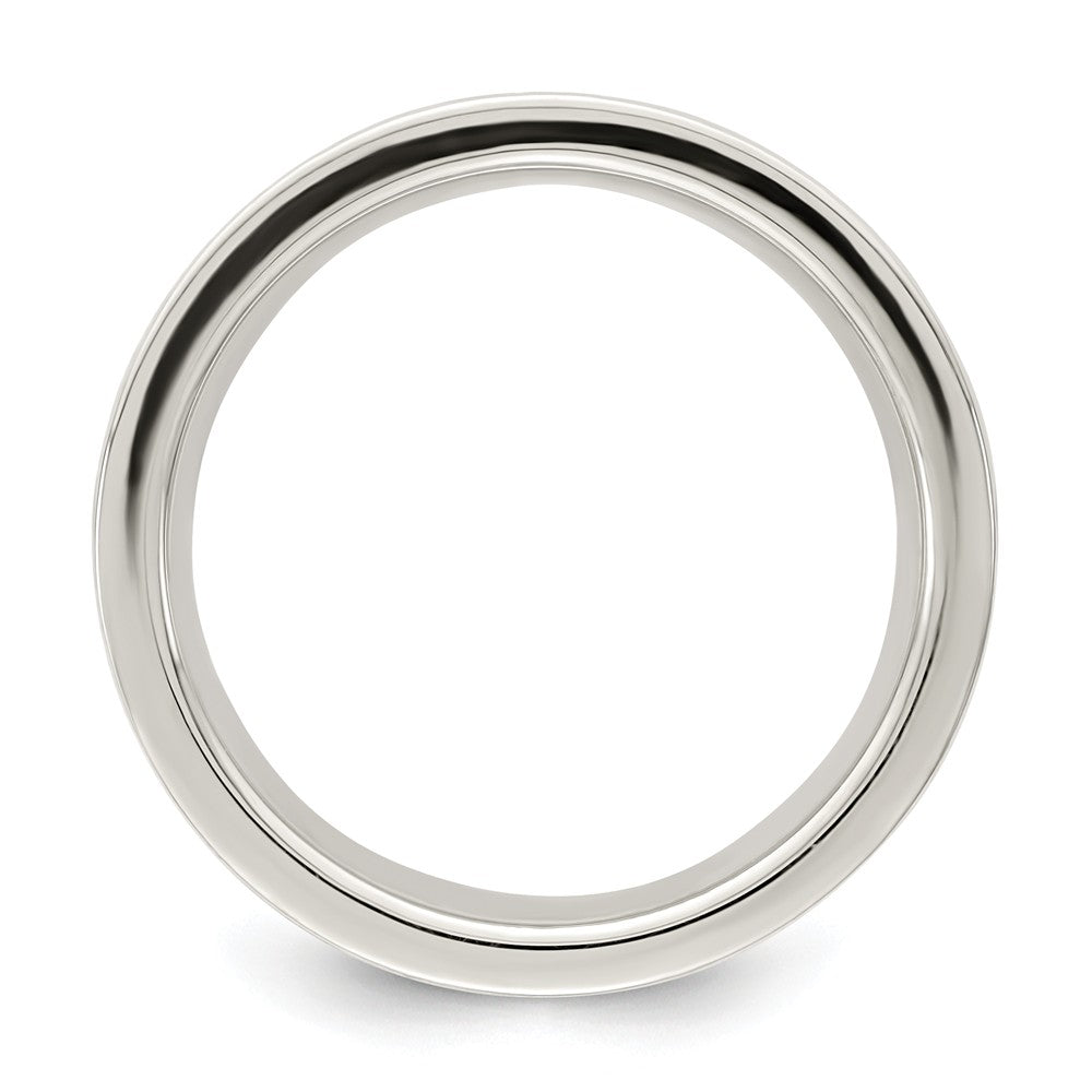925 Sterling Silver, 8mm Comfort Fit Flat Size 10.5 Wedding Band