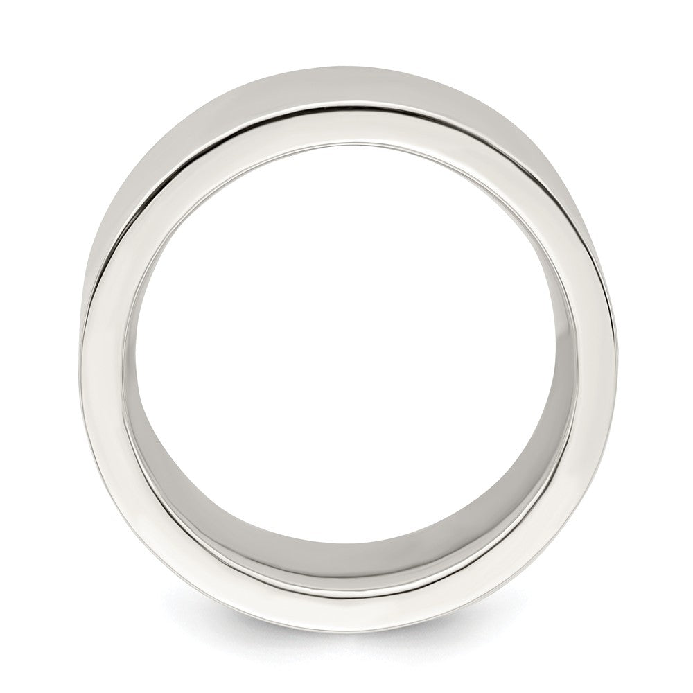 925 Sterling Silver, 9mm Comfort Fit Flat Size 9 Wedding Band