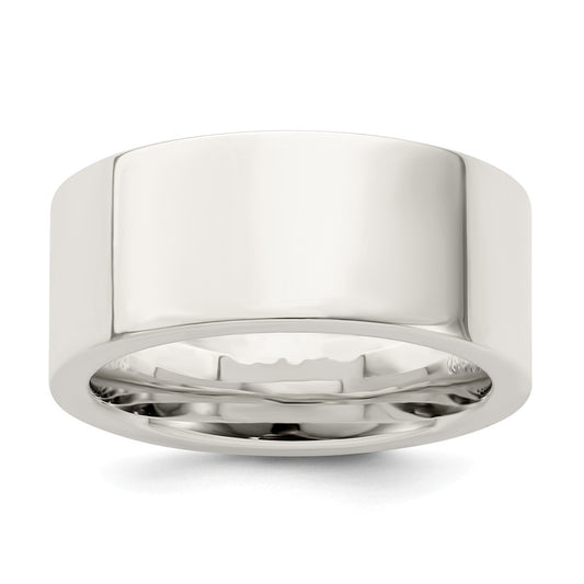 925 Sterling Silver, 9mm Comfort Fit Flat Size 12 Wedding Band