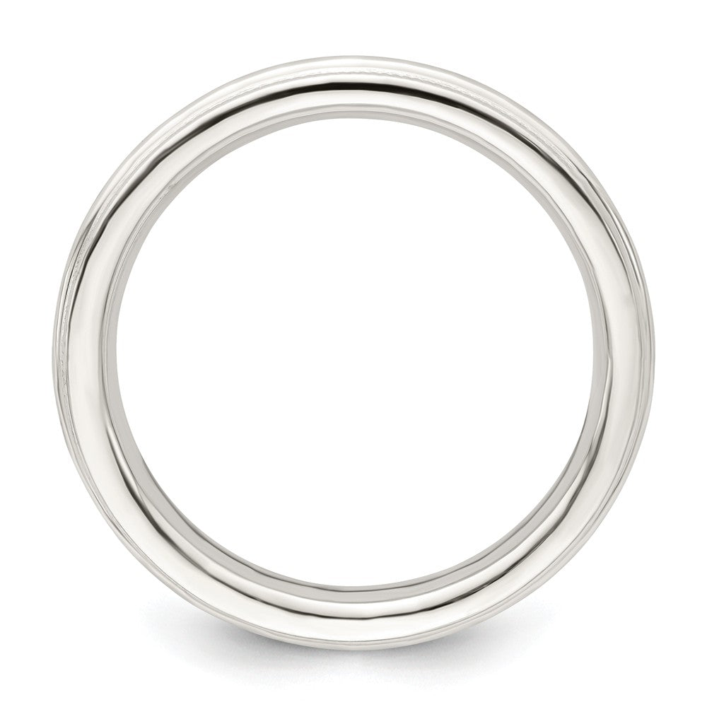 925 Sterling Silver, 3mm Comfort Fit Milgrain Size 12.5 Wedding Band