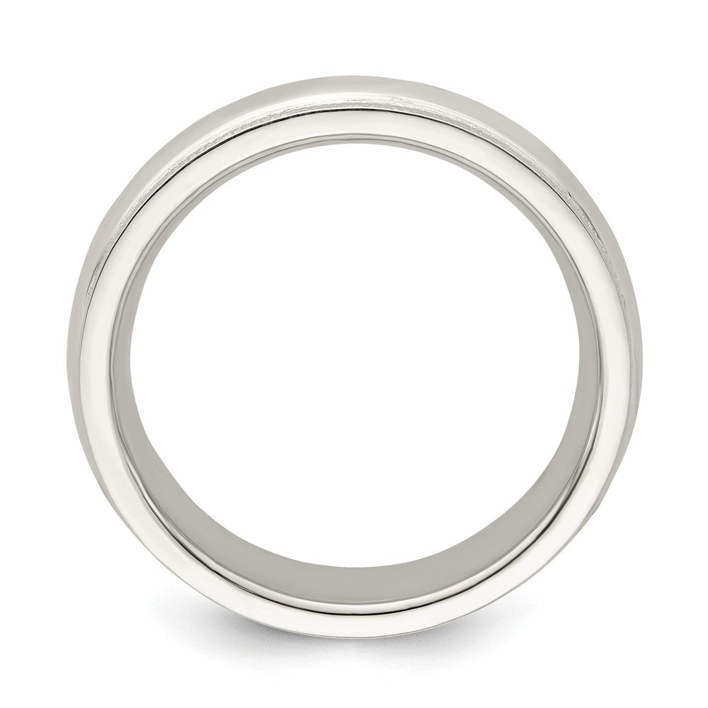 925 Sterling Silver 5mm Milgrain Comfort Fit Wedding Band, Size: 4