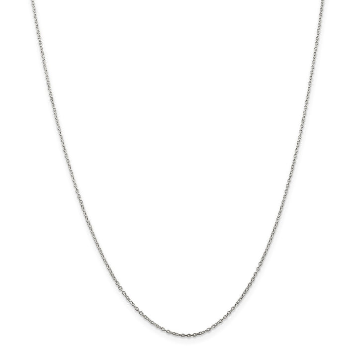 Million Charms 925 Sterling Silver 1mm Cable Chain, Chain Length: 24 inches