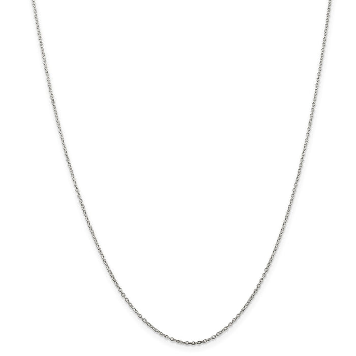 Million Charms 925 Sterling Silver 1mm Cable Chain, Chain Length: 16 inches