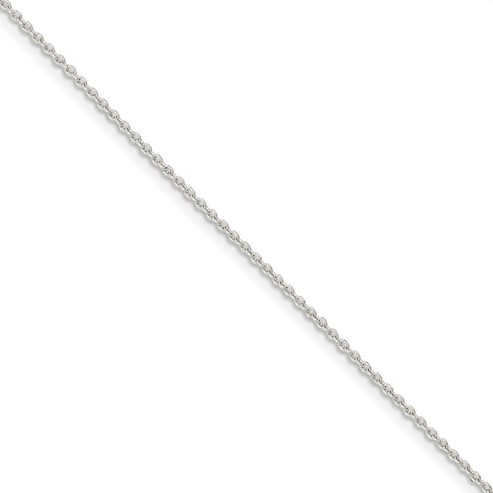 Million Charms 925 Sterling Silver 1.5mm Cable Chain, Chain Length: 7 inches