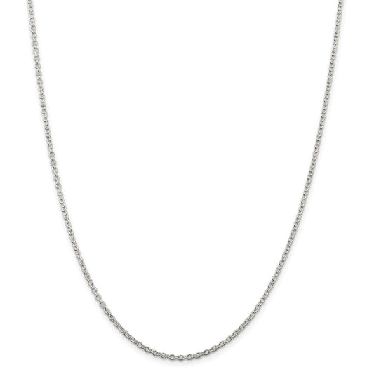 Million Charms 925 Sterling Silver 2.25mm Cable Chain, Chain Length: 20 inches