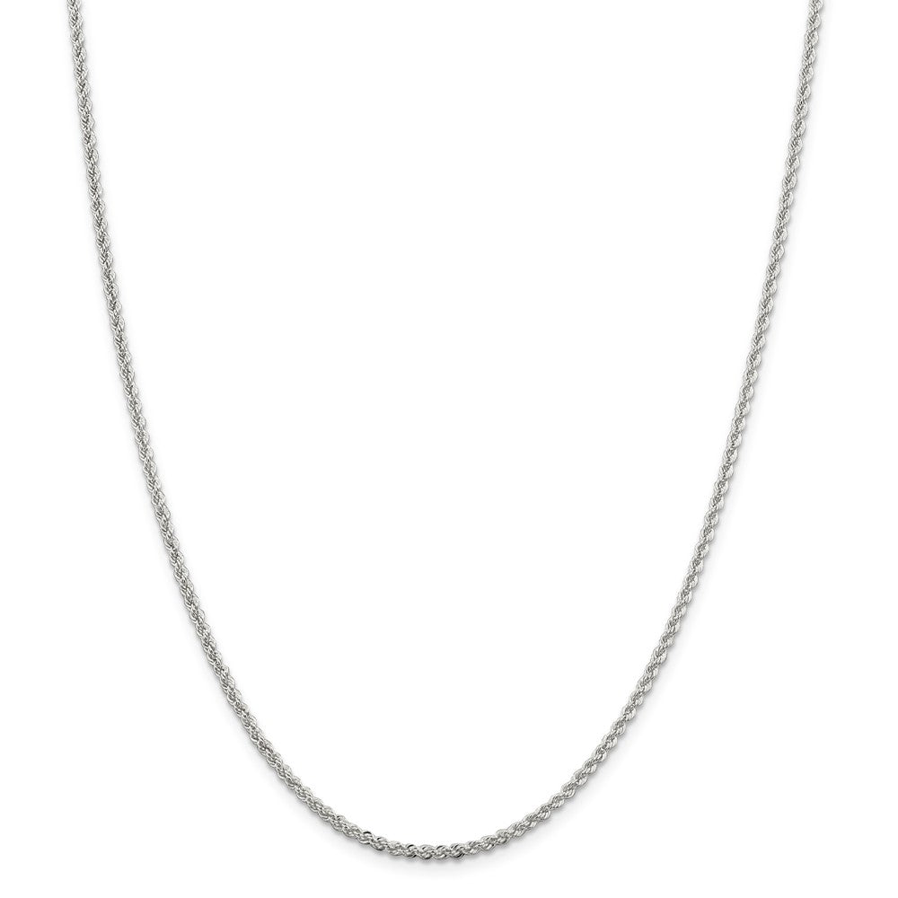 Million Charms 925 Sterling Silver 2.3mm Solid Rope Chain, Chain Length: 30 inches