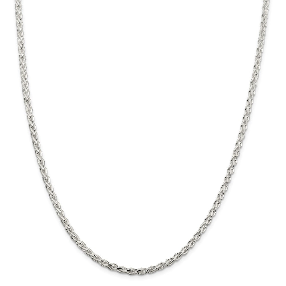 Million Charms 925 Sterling Silver 3.7 mm Polished & Diamond-Cut Spiga Chain, Chain Length: 18 inches