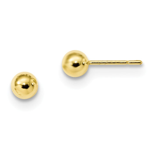 925 Sterling Silver Gold-Tone Polished Post Earrings, 5mm x 5mm