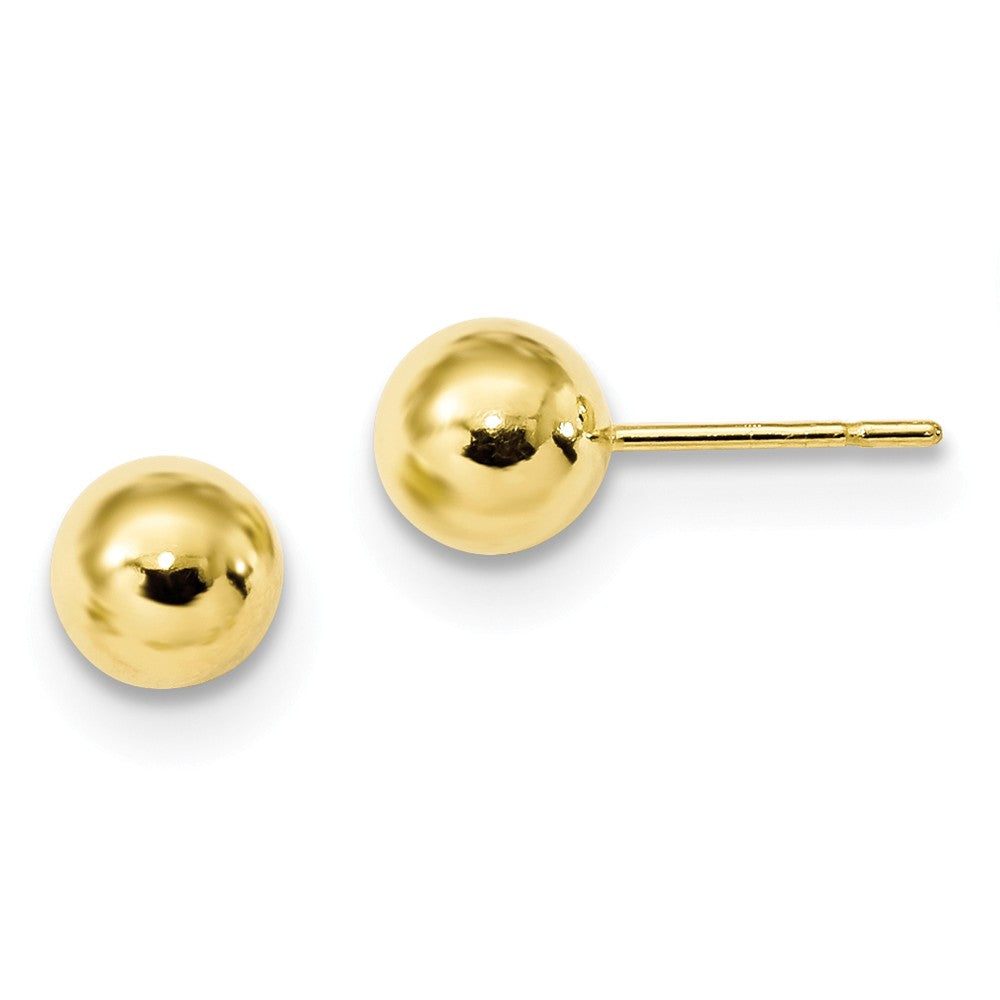 925 Sterling Silver Gold-Tone Polished Post Earrings, 7mm x 7mm