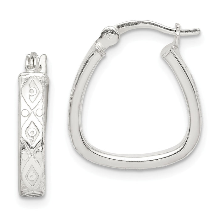 925 Sterling Silver Hoop Earrings, 3mm