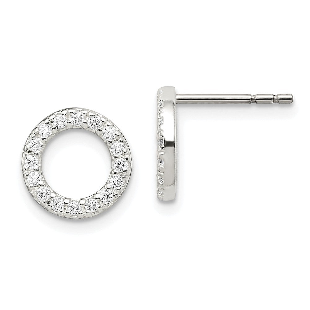 925 Sterling Silver Cubic Zirconia ( CZ ) Post Earrings,
