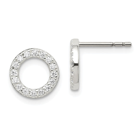 925 Sterling Silver Cubic Zirconia ( CZ ) Post Earrings,