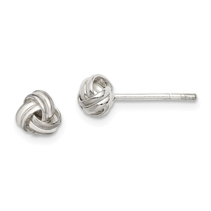 925 Sterling Silver Knot Post Earrings,