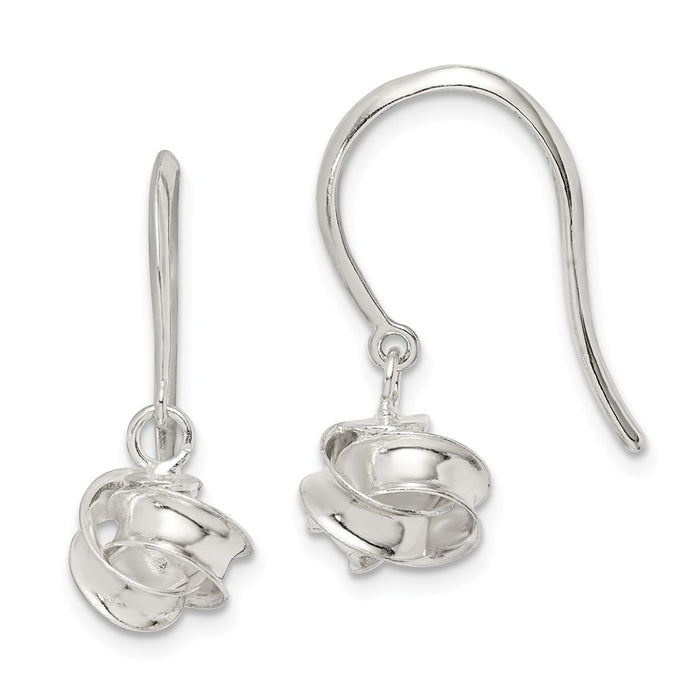 925 Sterling Silver Knot Dangle Earrings,