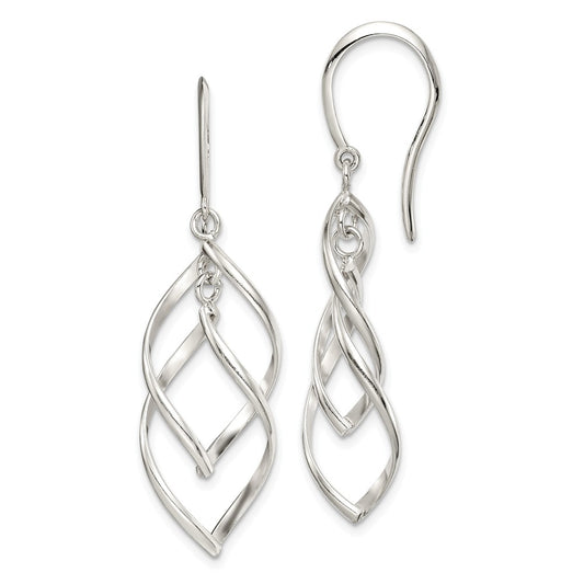 925 Sterling Silver Fancy Dangle Earrings,